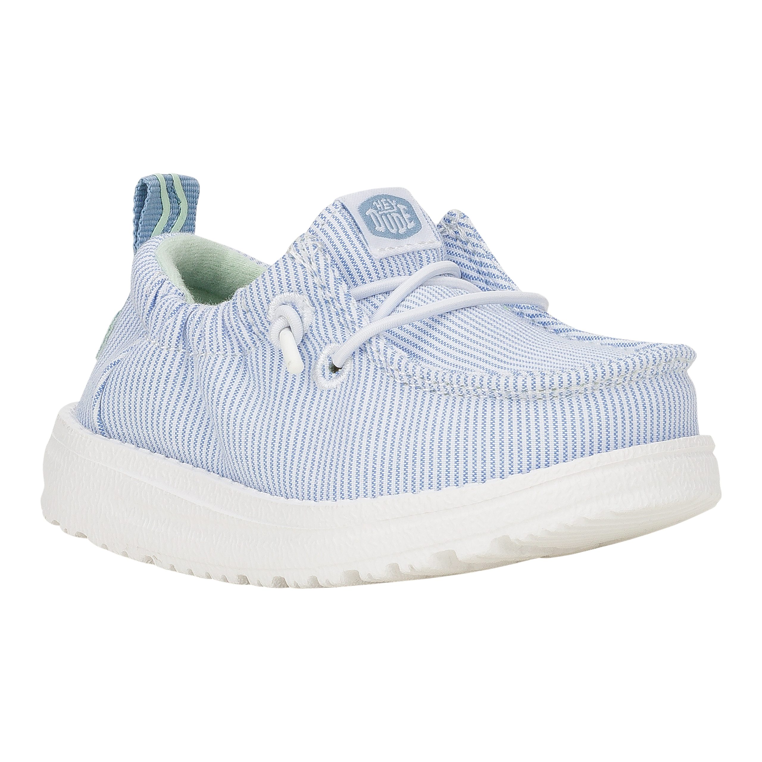 LilDude Slip On Prints – White/Faded Denim - Image 7