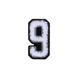 Number 9 Patch – 9 Black/White