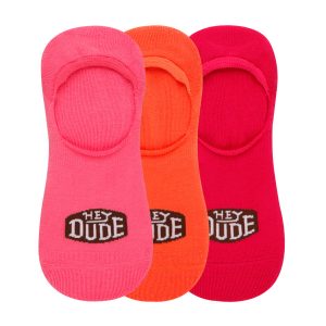 HEYDUDE No Show Sock 3 Pack – Pink Lemonade