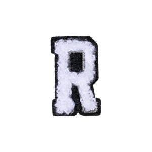 Letter R Patch – R Black/White