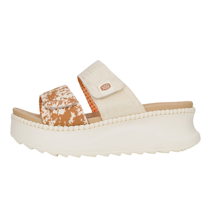 Delray Slide Animal Shimmer – Tan/Multi