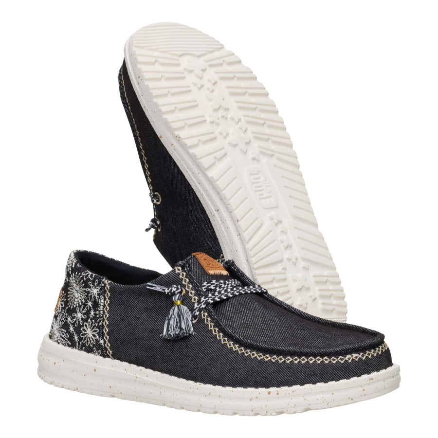 Wendy Funk Embroidered Floral – Black - Image 3