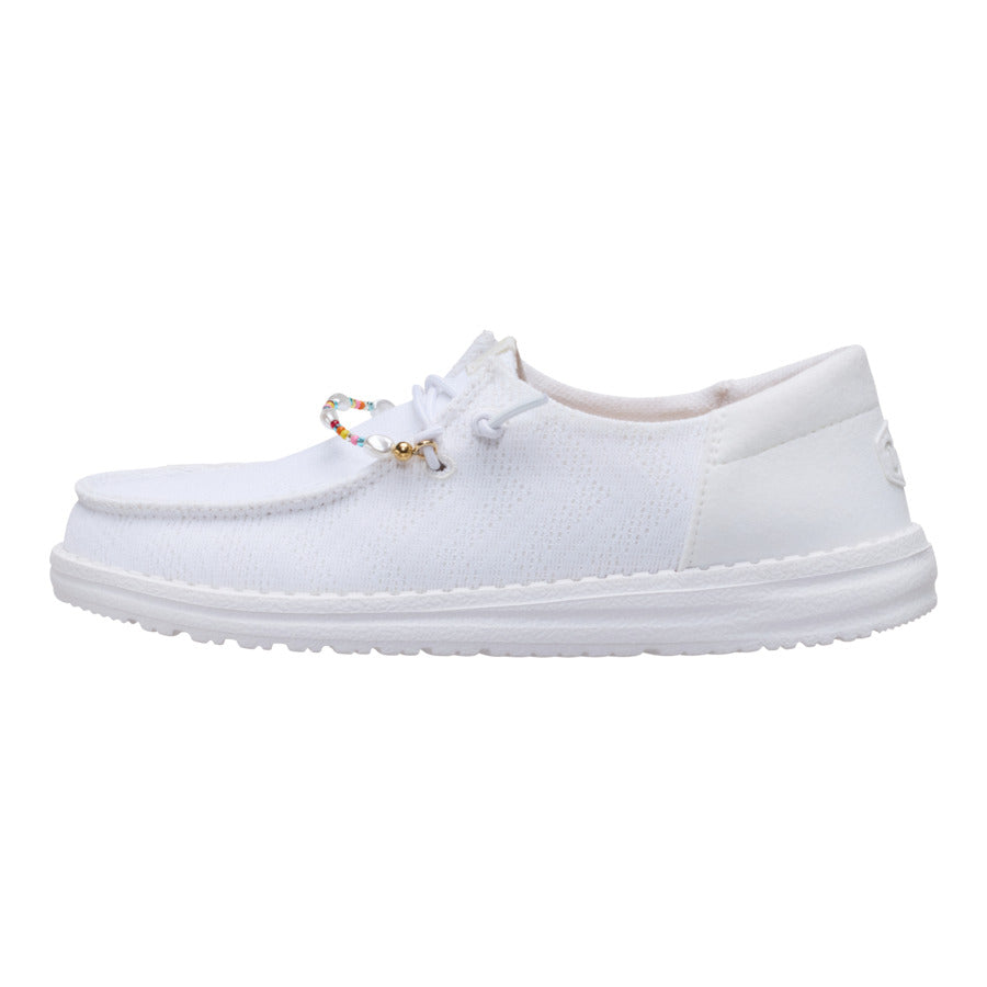 Wendy Funk Mesh Shoelry – White