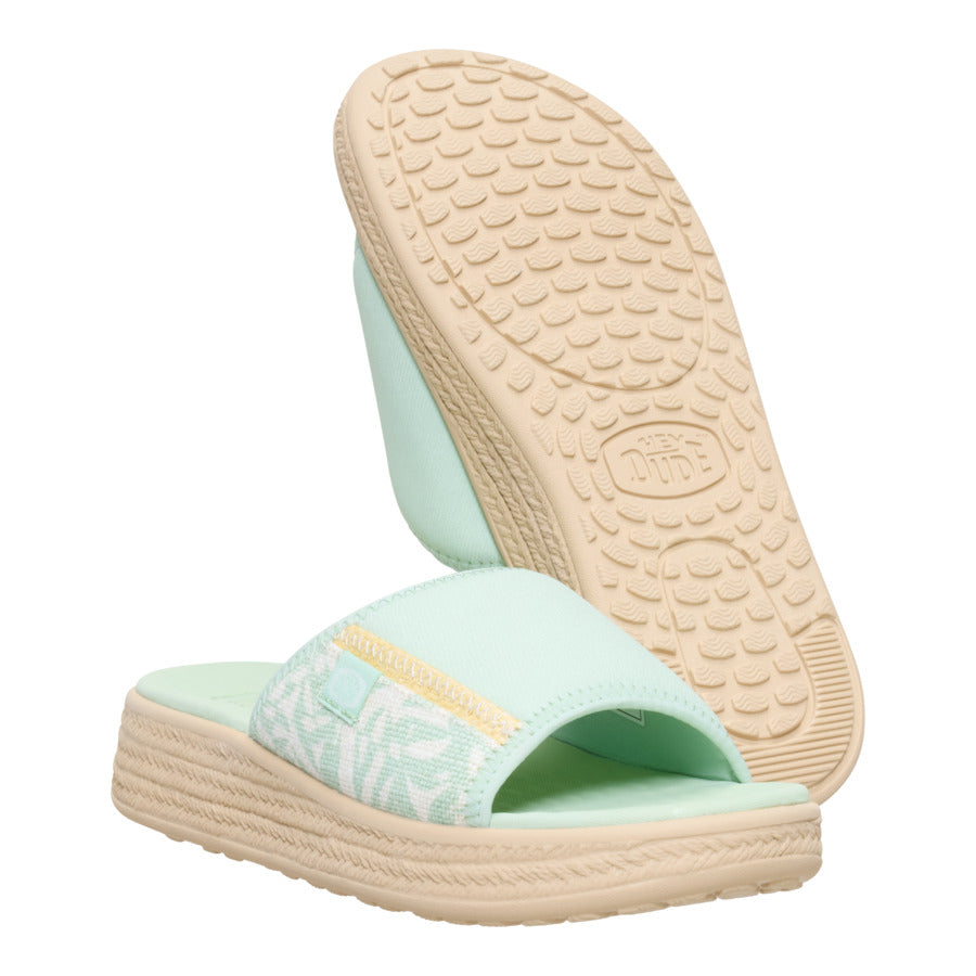 Tide Espadrille Slide – Celadon Green/Multi - Image 3